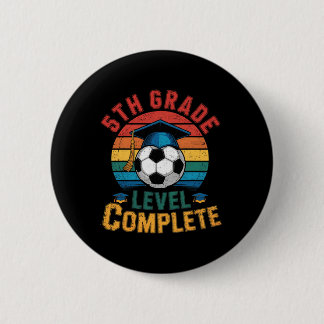 Badge Rond 5 Cm Niveau 5e année Garçon Fille Dernier Jour de footb