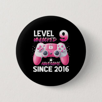 Badge Rond 5 Cm Niveau 9 Débloqué Incroyable Depuis 2016 Joueur De