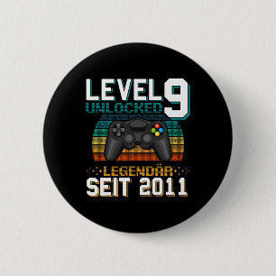 Badge Rond 5 Cm Niveau 9 Débloqué Incroyable Jeu Vidéo 2012 9ème N