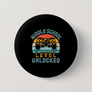 Badge Rond 5 Cm Niveau Collège Débloqué Jeu Vidéo Ck À L'école
