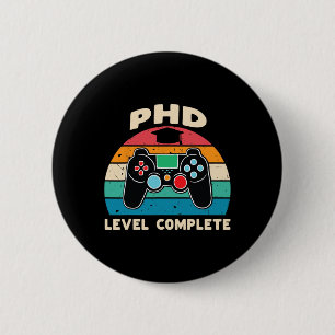 Badge Rond 5 Cm Niveau De Doctorat Terminer Doctorat Cadeau De Dip