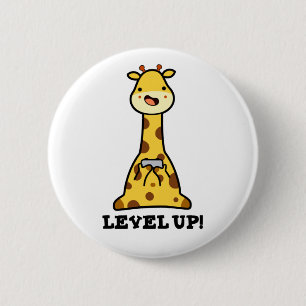 Badge Rond 5 Cm Niveau Haut Funny Giraffe Pun