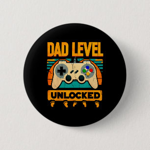 Badge Rond 5 Cm Niveau Père déverrouillé39s Jour Nouveau père