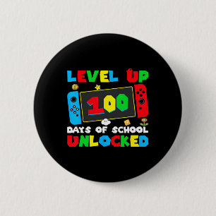 Badge Rond 5 Cm Niveau supérieur 100 jours d'école débloqués vidéo