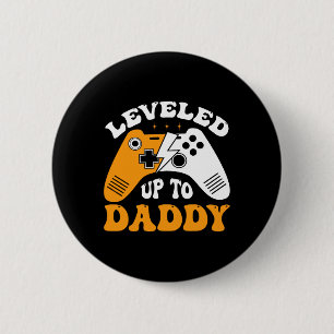 Badge Rond 5 Cm Niveau Up Promu À Papa Pour Nouveau Daddy Gam Vidé