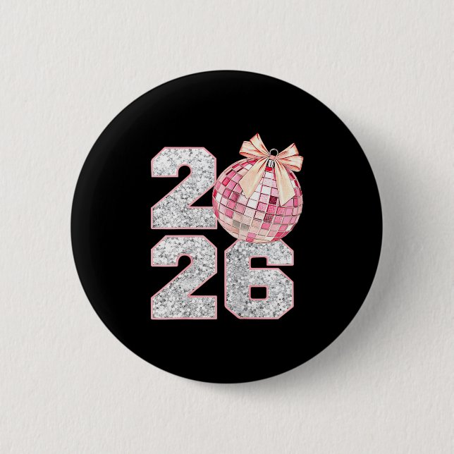 Badge Rond 5 Cm Nk Coquette 2026 New Year Shirt _ Aesthetic Holida (Devant)