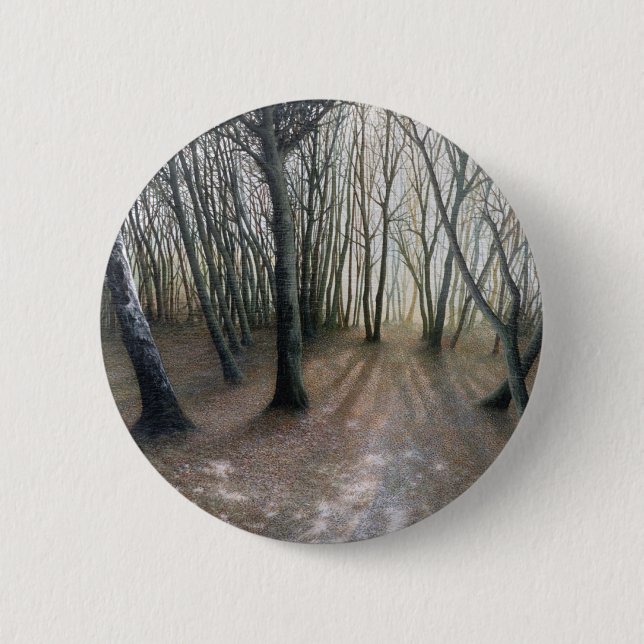 Badge Rond 5 Cm No.2 - "Après la neige" par Ron McGill. (Devant)
