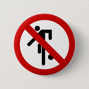 Badge Rond 5 Cm NO Ball Games ⚠ Thai Park ⚠