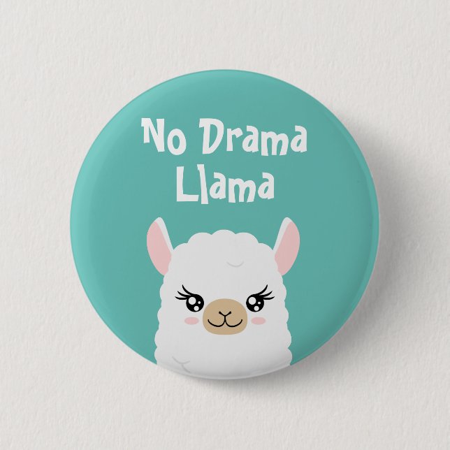 Badge Rond 5 Cm No Drama Llama (Devant)