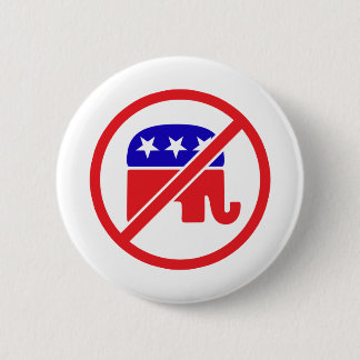 BADGE ROND 5 CM NO GOP - ANTI-ÉLÉPHANT RÉPUBLICAIN