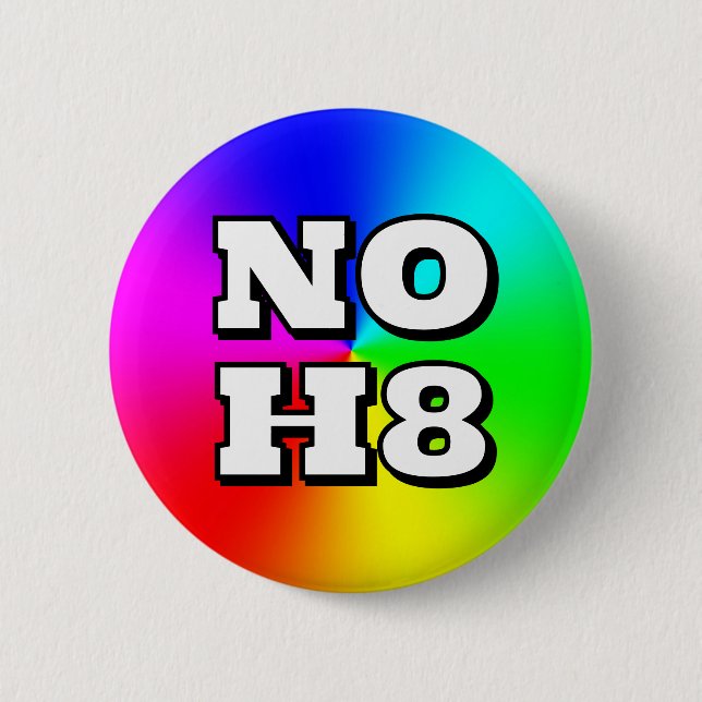 Badge Rond 5 Cm NO H8 ( vous pouvez modifier les mots ) (Devant)