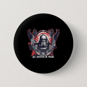 Badge Rond 5 Cm No Justice No Peace Sticker1