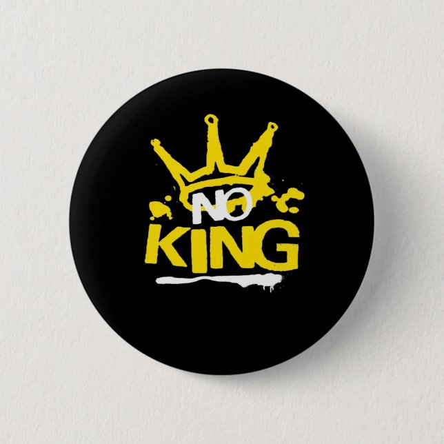 Badge Rond 5 Cm No King Minimal Clean (Devant)