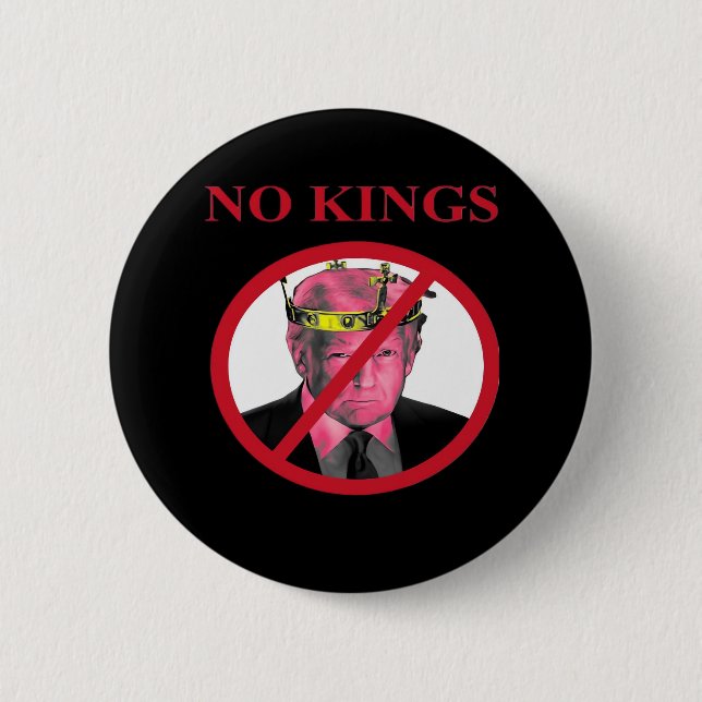 Badge Rond 5 Cm No Kings Anti Creative Graphic Style (Devant)