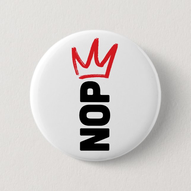 Badge Rond 5 Cm No Kings Button (Devant)
