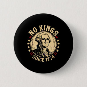 Badge Rond 5 Cm No Kings In America 1776 Save Democracy United Sta