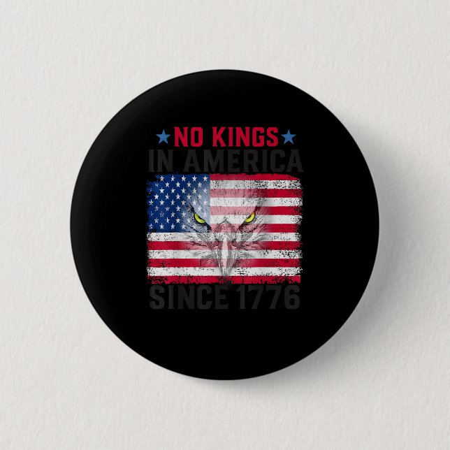 Badge Rond 5 Cm No Kings In America Since 1776 Freedom Creative De (Devant)