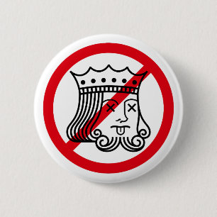 Badge Rond 5 Cm NO KINGS - Manifestation de Trump