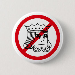 Badge Rond 5 Cm NO KINGS - Manifestation de Trump