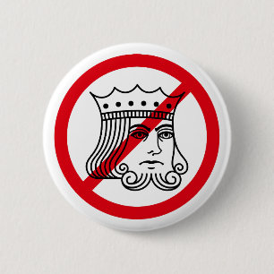 Badge Rond 5 Cm NO KINGS - Manifestation de Trump
