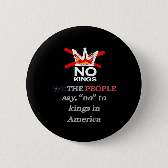 Badge Rond 5 Cm No Kings We the People Freedom Classic Style (Devant)