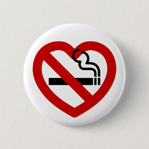 Badge Rond 5 Cm No Love For Smoking Sign