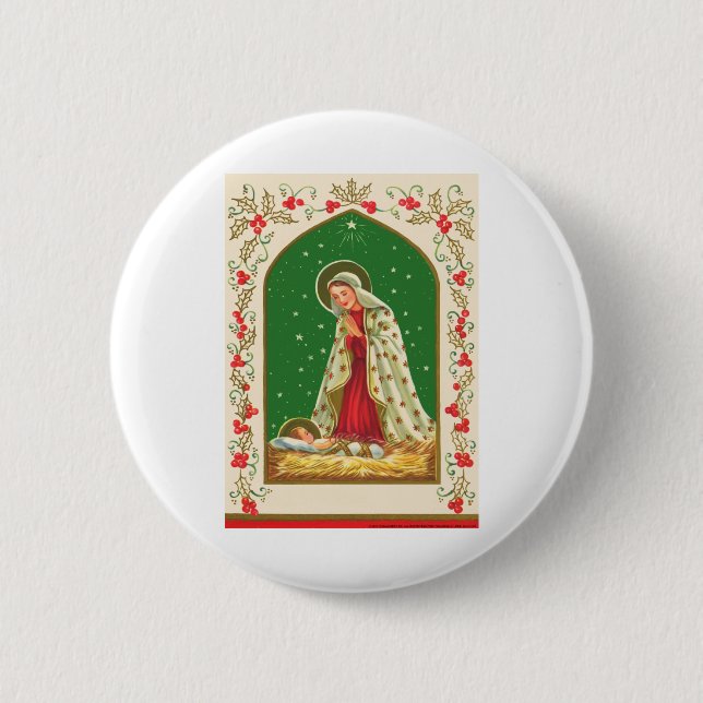 Badge Rond 5 Cm NOB165 Mary et bébé Jesus.tif (Devant)