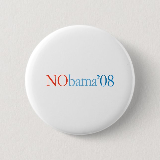 Badge Rond 5 Cm NOBAMA '08 - Customisé (Devant)