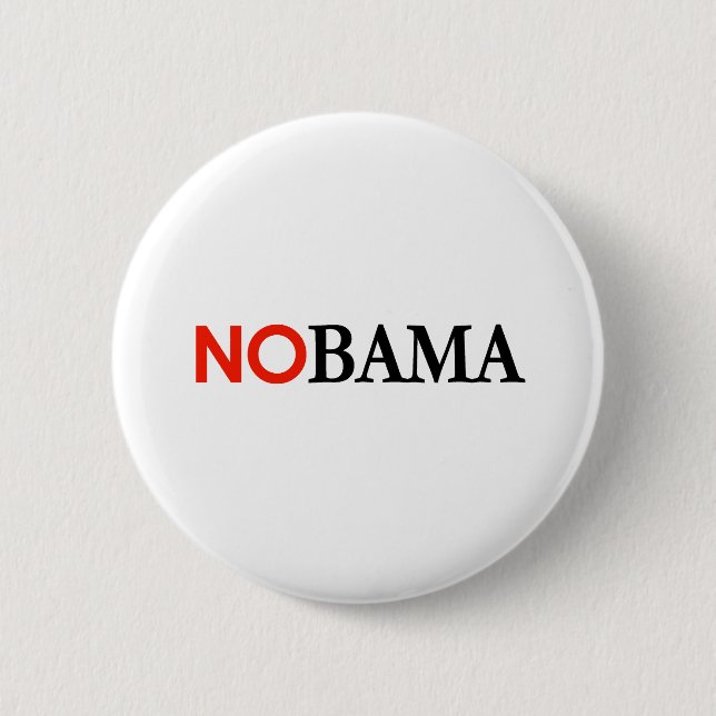 Badge Rond 5 Cm NOBAMA / ANTI-OBAMA - Customisé (Devant)