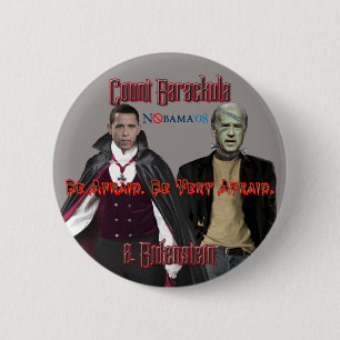 Badge Rond 5 Cm Nobama Halloween-Barackula et bouton de Biden