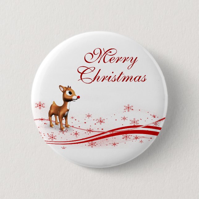 Badge Rond 5 Cm Noël à l'inné de caricature (Devant)
