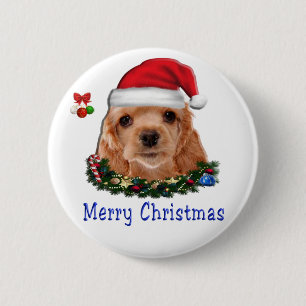 Badge Rond 5 Cm Noël Animaux
