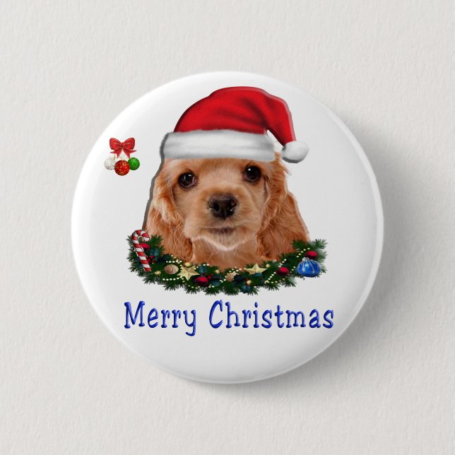 Badge Rond 5 Cm Noël Animaux (Devant)