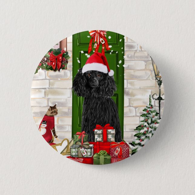 Badge Rond 5 Cm Noël aux canicules (Devant)