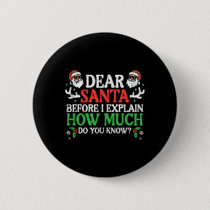 Badge Rond 5 Cm Noël Cher Père Noël Combien Connaissez-Vous Les Fê