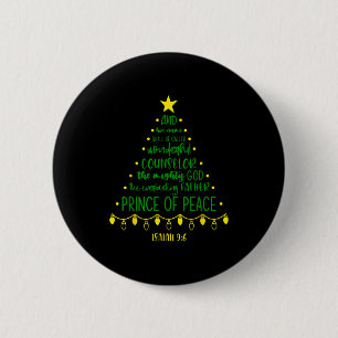 Badge Rond 5 Cm Noël chrétien Jésus Bible Noms Arbre de Noël Sh