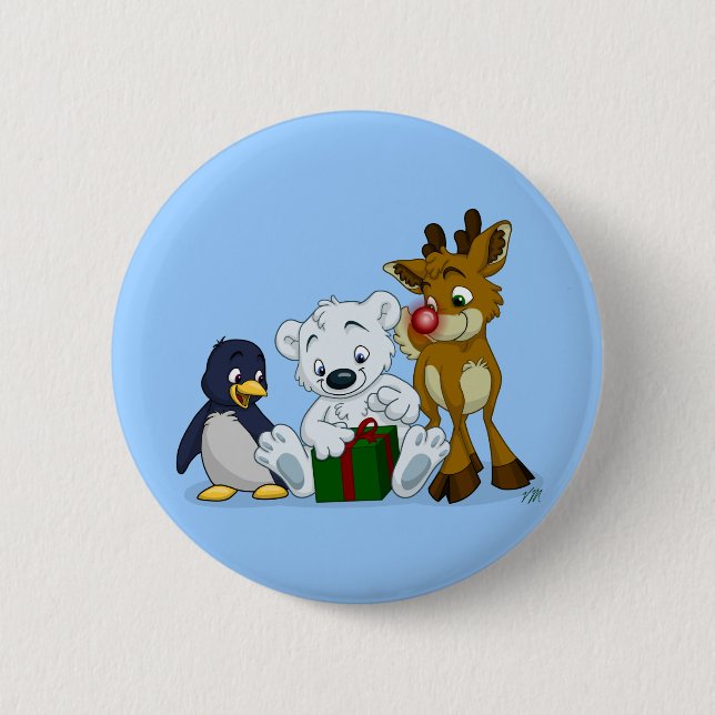 Badge Rond 5 Cm Noël CUB se boutonnent (Devant)