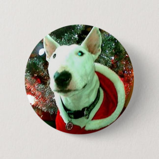 Badge Rond 5 Cm Noël de bull-terrier