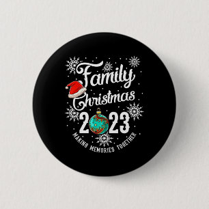 Badge Rond 5 Cm Noël de famille 2023 Rassembler les souvenirs