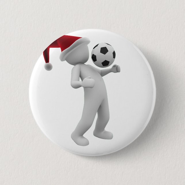 Badge Rond 5 Cm noël de football (Devant)