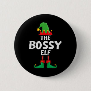 Badge Rond 5 Cm Noël de la famille des elfes bossy