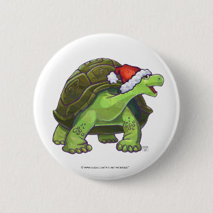 Badge Rond 5 Cm Noël de la tortue nocturne étoilée