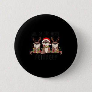 Badge Rond 5 Cm Noël de tous les rennes de la loutre