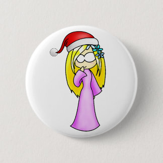 Badge Rond 5 Cm Noël de Vierge