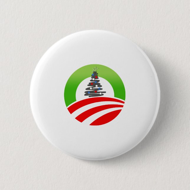 Badge Rond 5 Cm Noël d'Obama (Devant)
