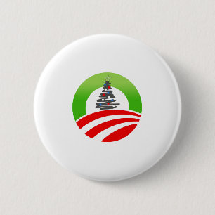 Badge Rond 5 Cm Noël d'Obama