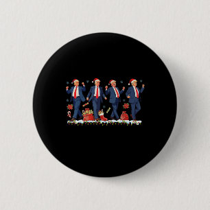 Badge Rond 5 Cm Noël Donald Trump Président 2024 Dancing Funn