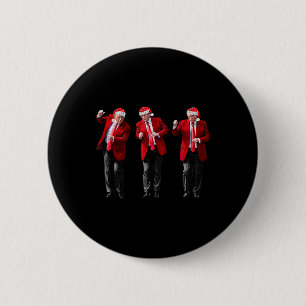 Badge Rond 5 Cm Noël Donald Trump Président 2024 Danse