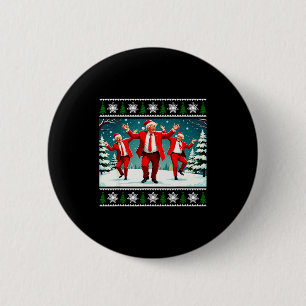Badge Rond 5 Cm Noël Donald Trump Président 2024 Danse Drôle