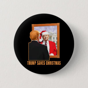 Badge Rond 5 Cm Noël Donald Trump Président 2024 Trump sauve